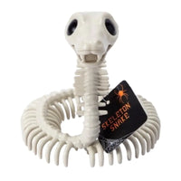 Thumbnail for 1616 Holdings Halloween skeleton snake coiled prop front view with hangtag