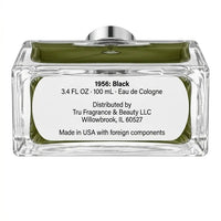 Thumbnail for 1956: Black Eau de Cologne 3.4 FL OZ – Modern, elegant packaging with citrus and woody scent.