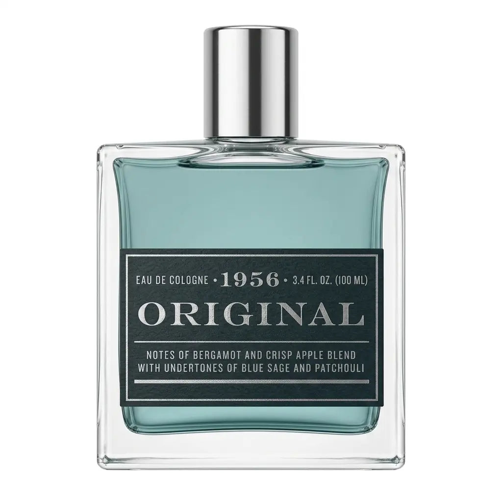 1956: Original Eau de Cologne Bottle – Fresh and woody fragrance for men and women.