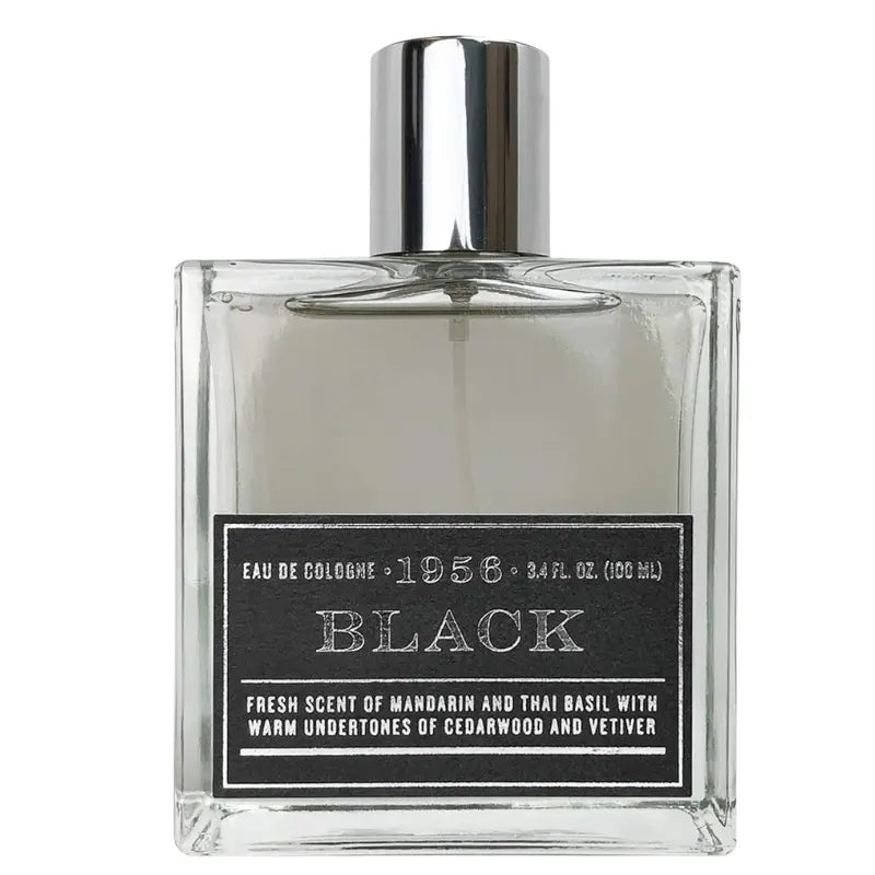 1958 Black Eau de Cologne 3.4 oz men's fresh citrus woody fragrance bottle