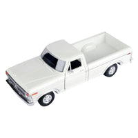 Thumbnail for Overhead view of white 1977 Ford F-150 diecast pickup truck 1:24 scale.