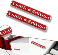 Thumbnail for 2PCS Red Limited Edition Metal Emblem Stickers | Car Fender & Trunk Badge | Zipmar