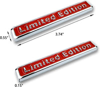 Thumbnail for 2PCS Red Limited Edition Metal Emblem Stickers | Car Fender & Trunk Badge | Zipmar
