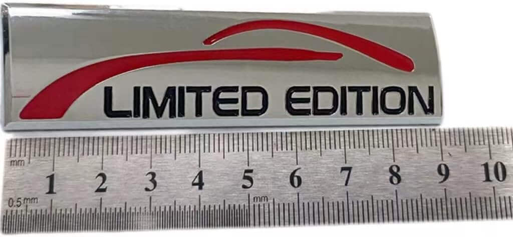 2X Chrome Limited Edition Car Emblem | 3D Metal Turbo Badge | Zipmar