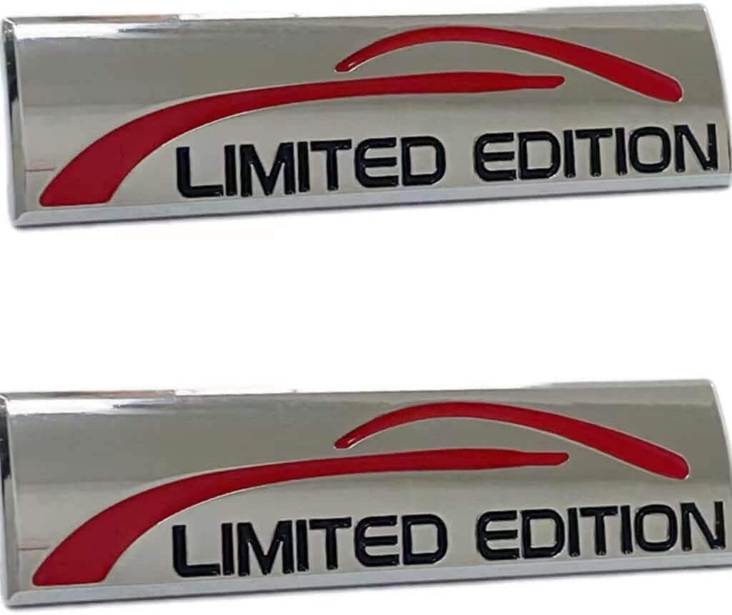 2X Chrome Limited Edition Car Emblem | 3D Metal Turbo Badge | Zipmar