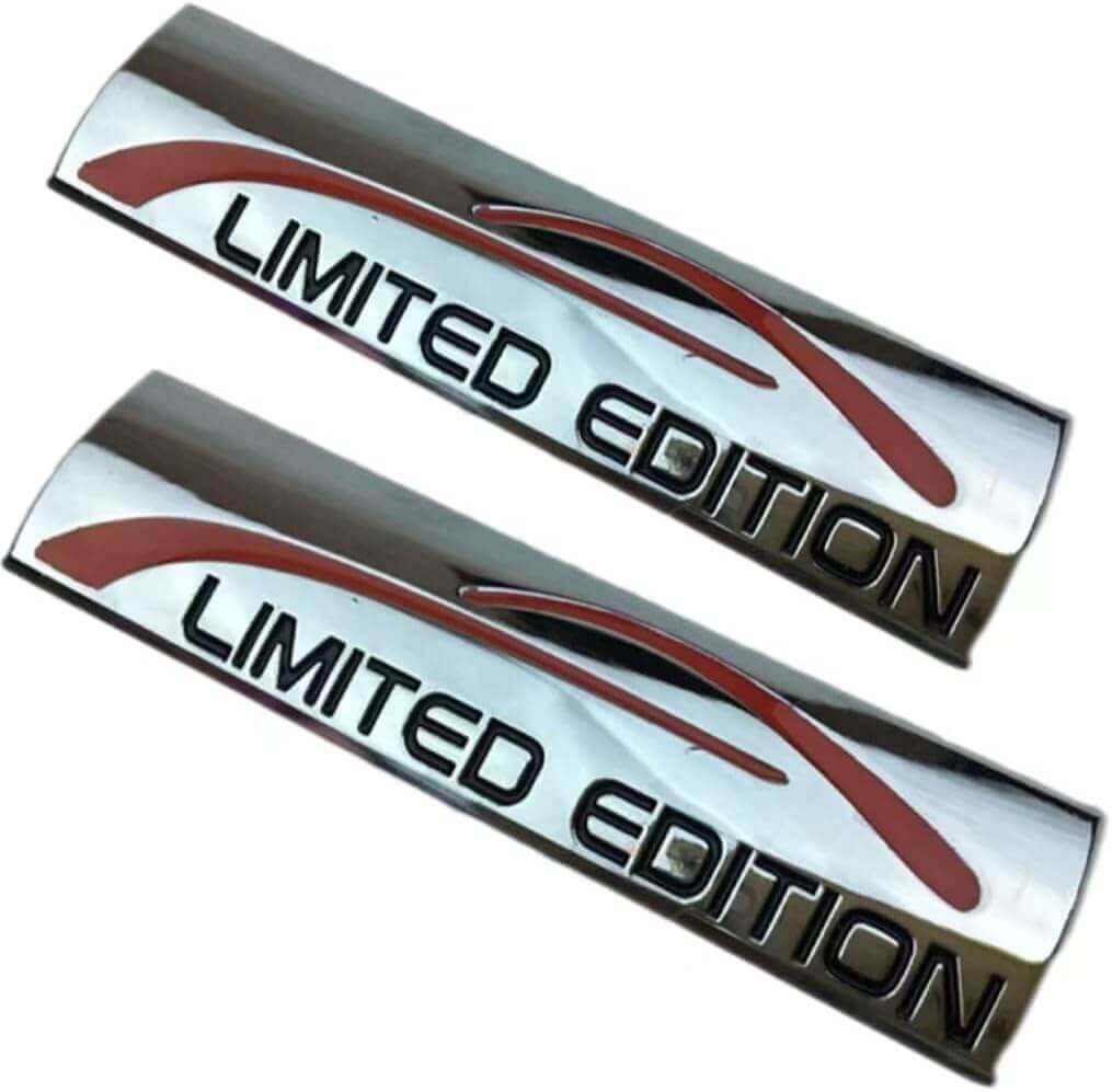 2X Chrome Limited Edition Car Emblem | 3D Metal Turbo Badge | Zipmar
