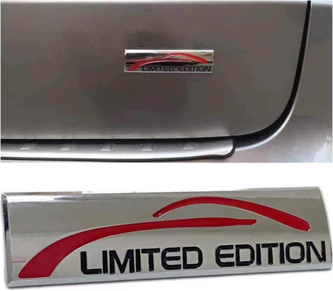 2X Chrome Limited Edition Car Emblem | 3D Metal Turbo Badge | Zipmar