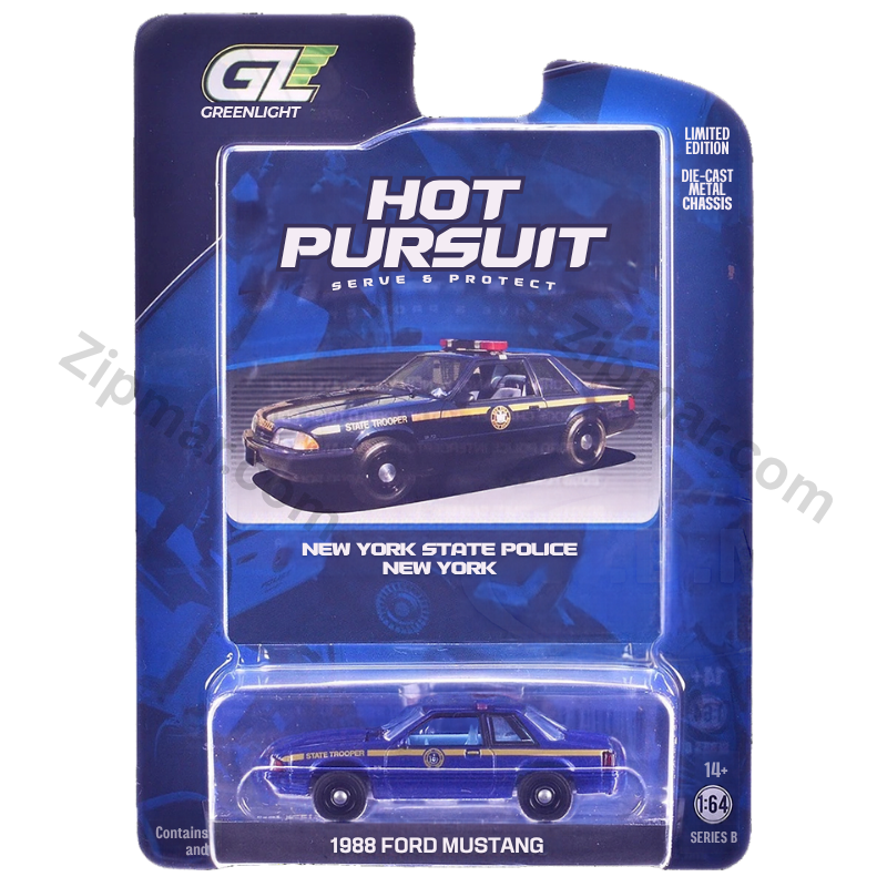 Greenlight Hot Pursuit Series 8 1988 Ford Mustang LX New York State Police 1:64
