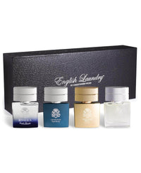 Thumbnail for Zipmar English Laundry Men’s 4 Piece Coffret Set – Travel Size Luxury Cologne with Sandalwood, Vanilla, Lemon, and Coriander Notes | 0.67 oz Each Bottle