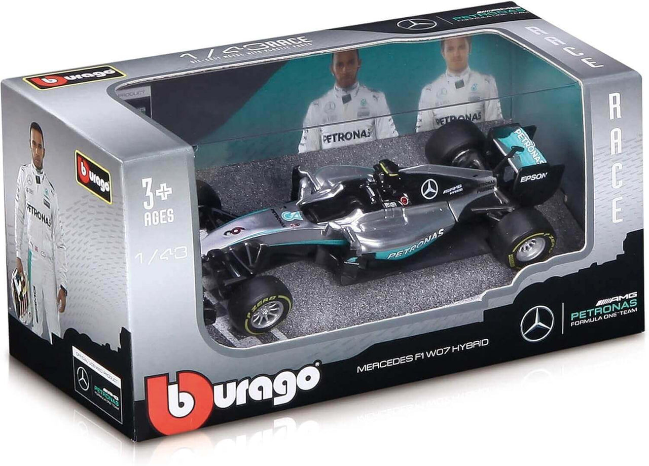 Buy Bburago Mercedes W07 F1 1:43 | Lewis Hamilton & Rosberg Model | Zipmar 