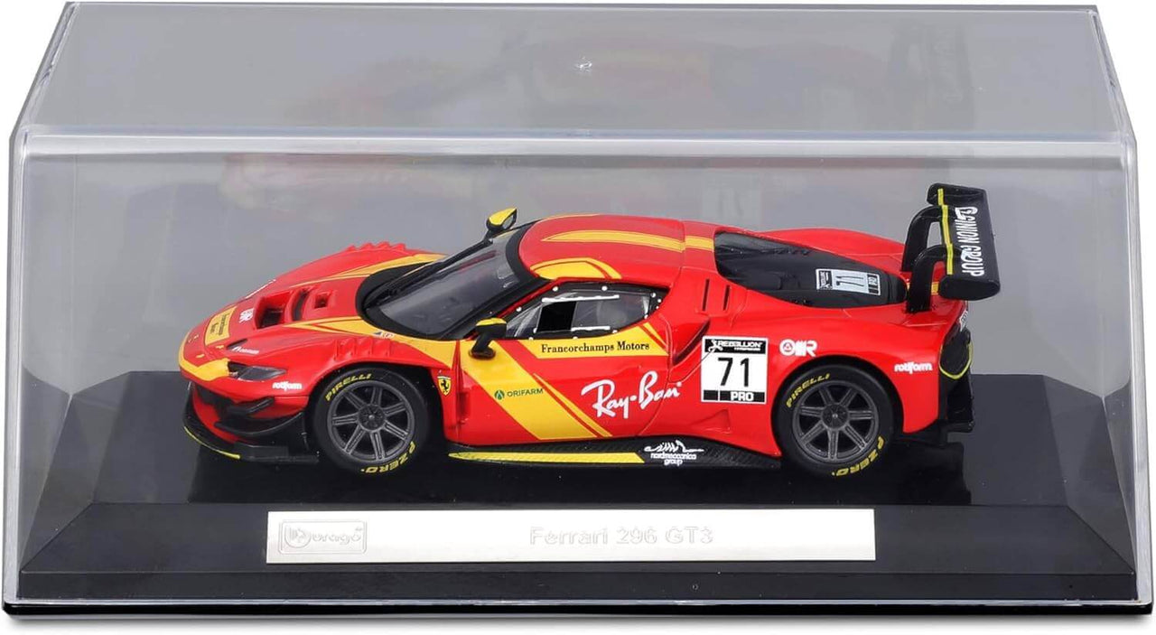 Buy Bburago Ferrari 296 GT3 | Die Cast Car | Online in US | Zipmar Toy Cars for Kids