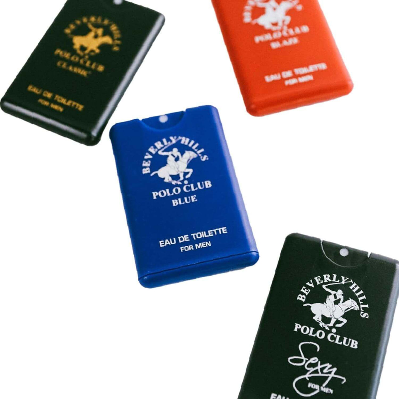 Beverly Hills Polo Club 4PC Pocket Cologne Gift Set | Classic, Sexy, Blaze, Blue | Zipmar