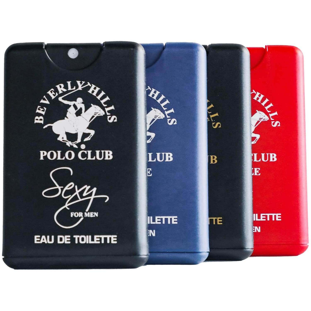 Beverly Hills Polo Club 4PC Pocket Cologne Gift Set | Classic, Sexy, Blaze, Blue | Zipmar