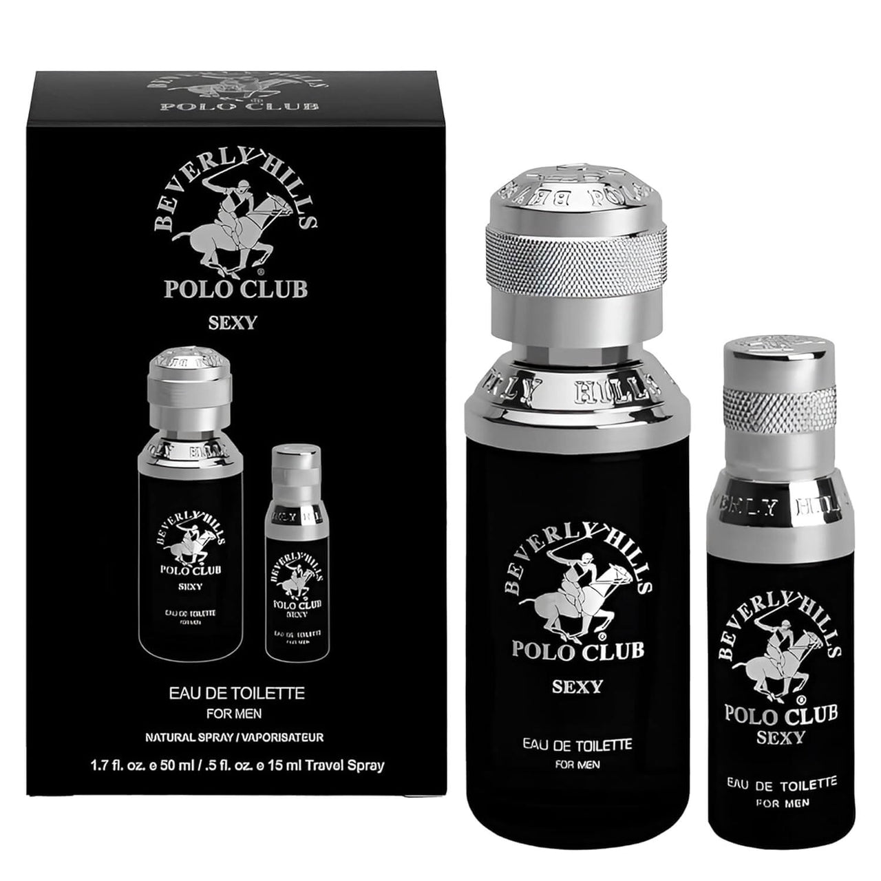 Zipmar Beverly Hills Polo Club Men’s EDT Bonus Pack – 1.7 oz Cologne + 0.5 oz Travel Size Fragrance | Blaze, Aqua, Blue, Classic, Sexy Scents for Men