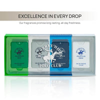 Thumbnail for Beverly Hills Polo Club Men’s Pocket Spray 4PC Set | Bold, Fresh, Aqua, Platinum | Zipmar