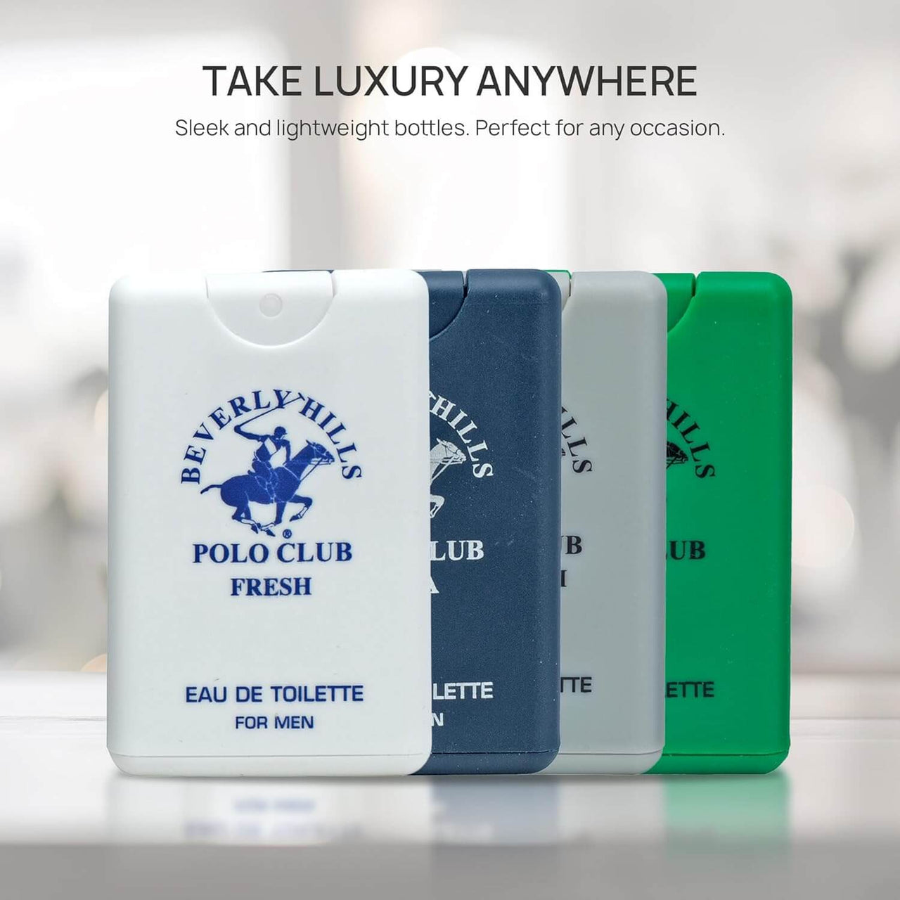 Beverly Hills Polo Club Men’s Pocket Spray 4PC Set | Bold, Fresh, Aqua, Platinum | Zipmar