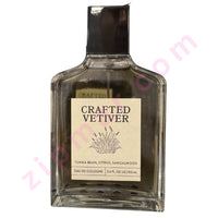 Thumbnail for Bottle of 'Crafted Vetiver' cologne with a clear label on a white background