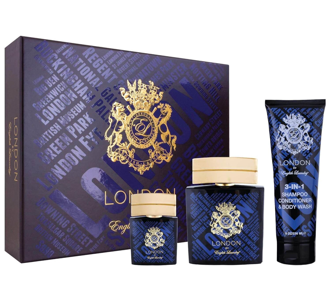 Zipmar English Laundry London EDP Gift Set for Men – 3.4 oz Strong and Captivating Cologne | Long Lasting Perfume in Elegant Packaging