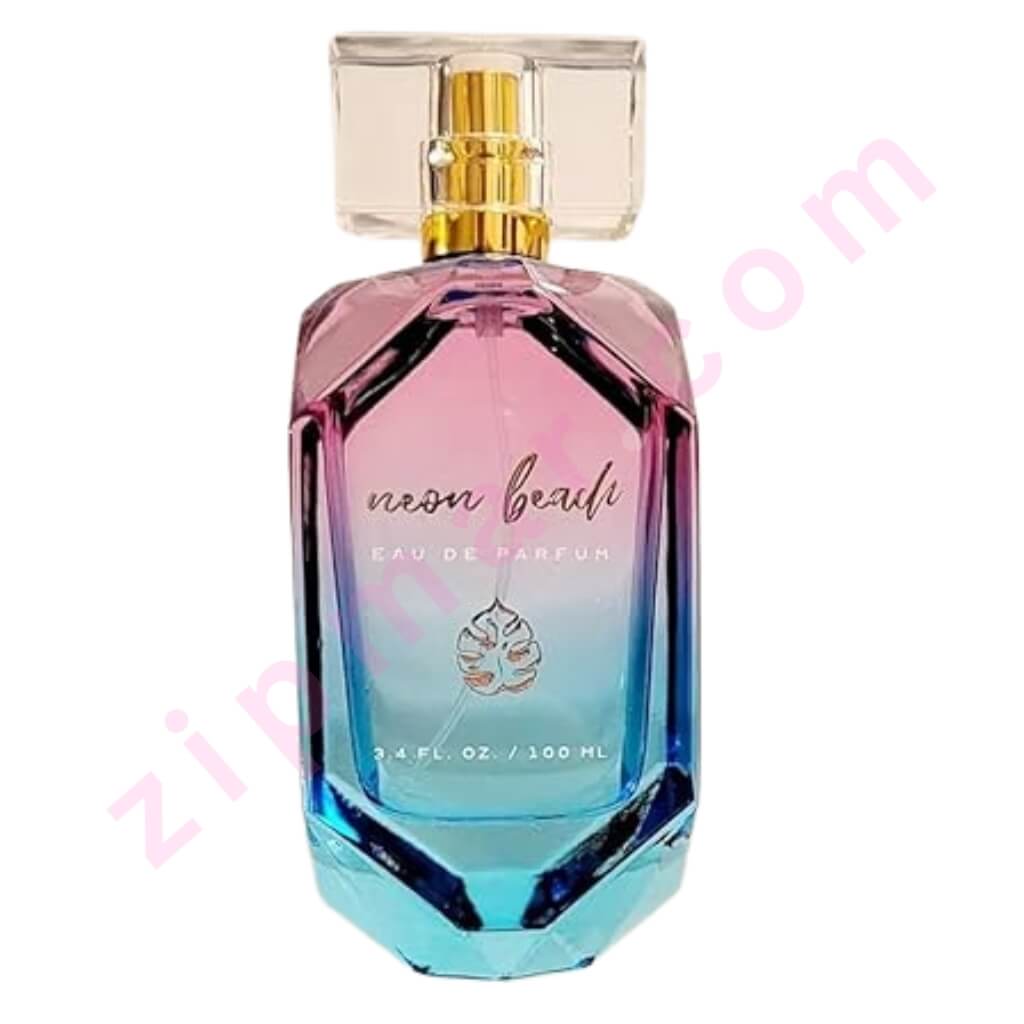 Neon Beauty Eau de Parfum bottle with gradient design on a white background