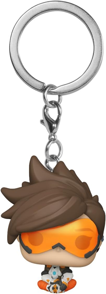 Funko Pop Tracer Keychain | Overwatch 2 Mini Vinyl Figure Collectible | Zipmar