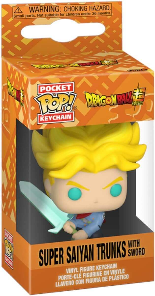 Funko Pop! Keychain Dragon Ball Super | Super Saiyan Trunks with Sword | Zipmar
