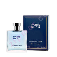 Thumbnail for Perfume bottle and packaging of 'Paris Bleu' by Jean Marc Paris on a white background