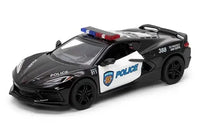 Thumbnail for Shop Kinsmart Corvette C8 Police Diecast 1:36 in US | Toy Car | Zipmar