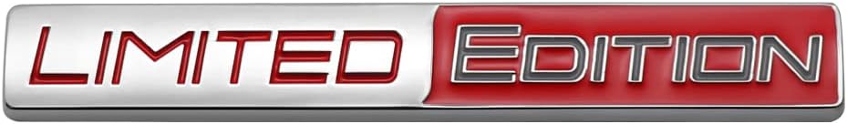 Limited Edition Chrome Red 3D Emblem Badge | Car Trunk & Fender Decal | Zipmar