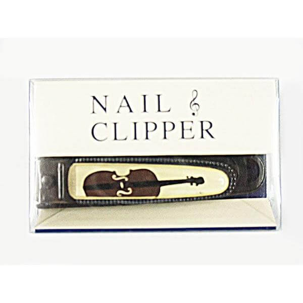 Nakano Violin Pattern Nail Clipper Black | Mini Size | Zipmar