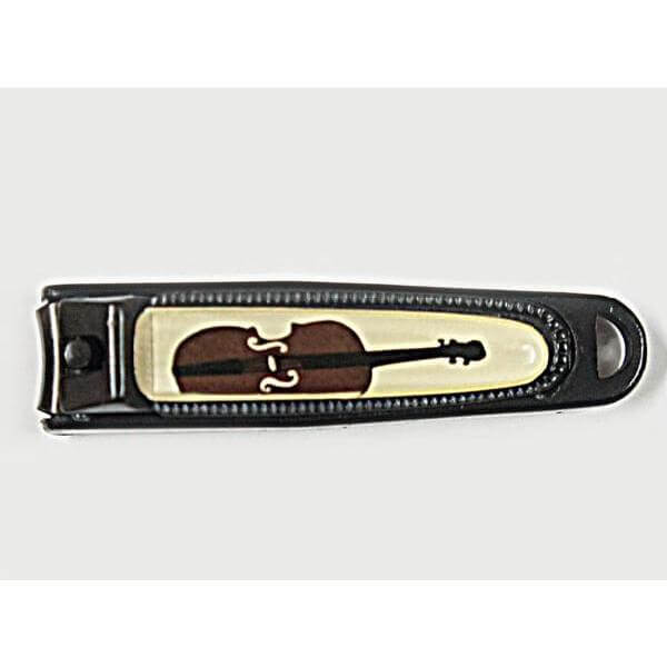 Nakano Violin Pattern Nail Clipper Black | Mini Size | Zipmar