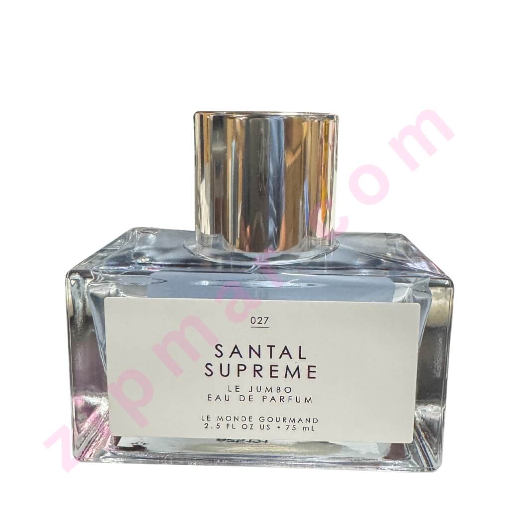Santal Supreme perfume bottle on a white background