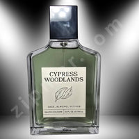Thumbnail for Cypress Woodlands cologne bottle with a gray background