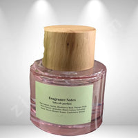 Thumbnail for Perfume bottle with wooden cap on a light gray background
