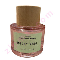 Thumbnail for Eau de parfum bottle labeled 'Moody Ring' by 'The Good Scent' with a wooden cap on a white background.