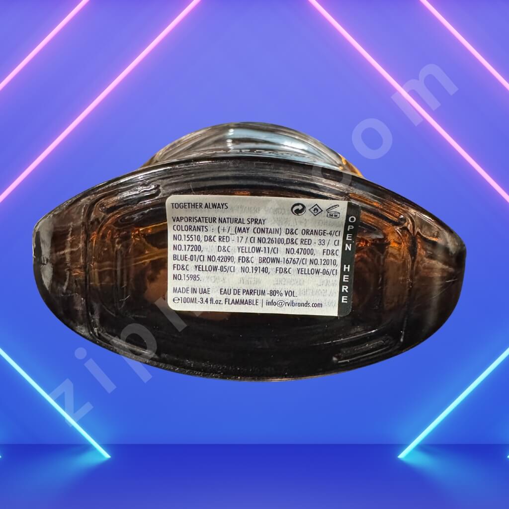 Together Always Eau de Parfum 100ml amber gradient bottle bottom