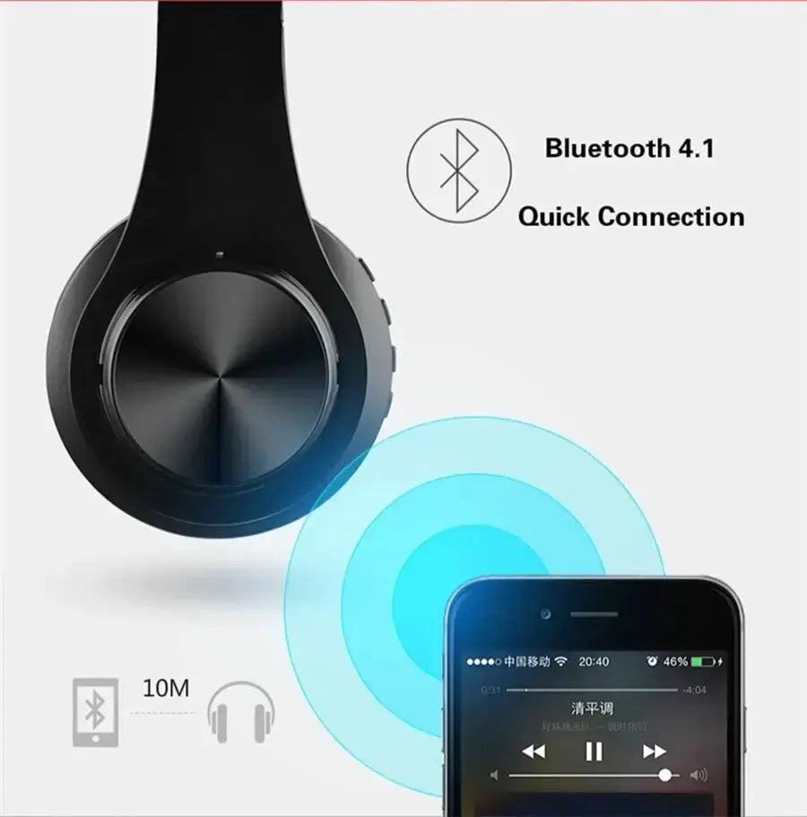 Wireless Bluetooth Headphones | Noise Cancelling Headset with Mic | Zipmar