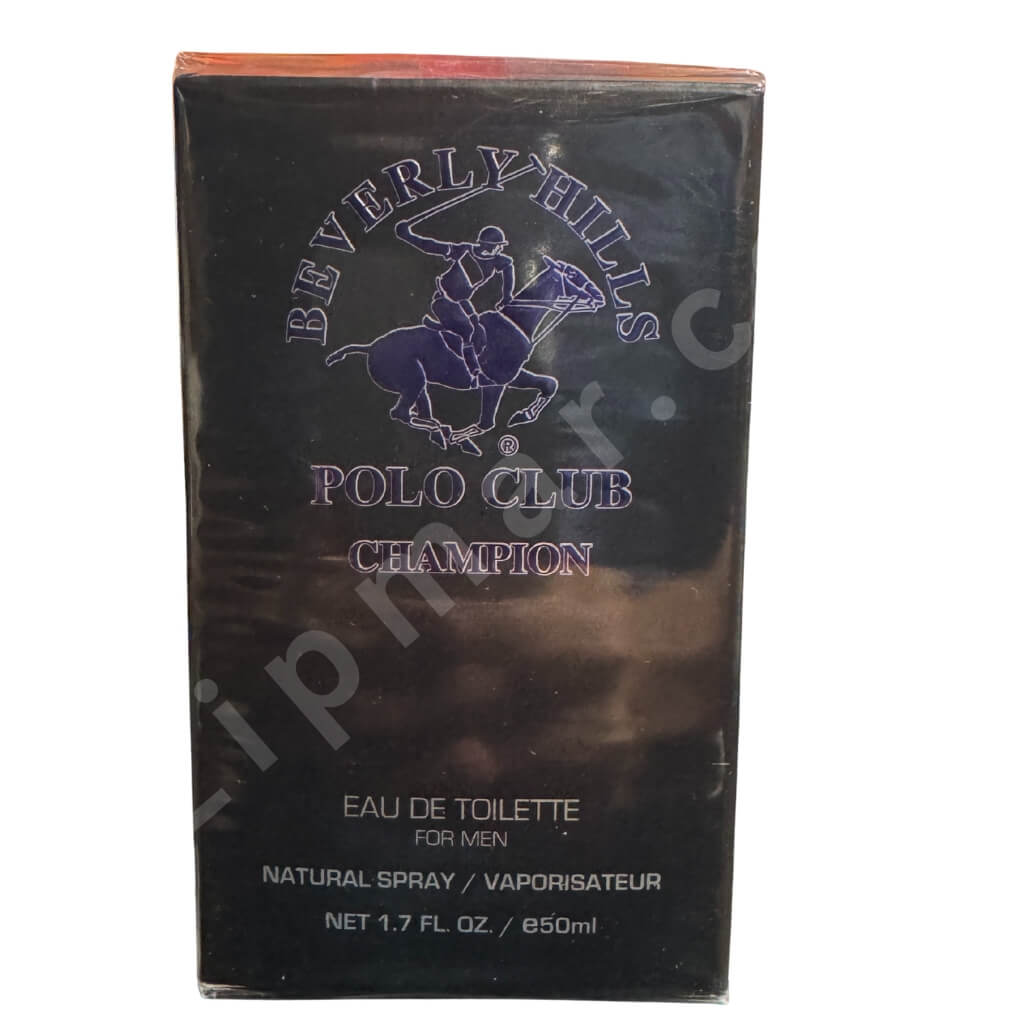 Beverly Hills Polo Club Champion Eau de Toilette packaging on a white background