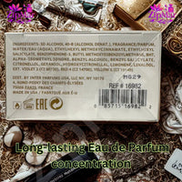 Thumbnail for Abercrombie and Fitch Away Eau de Parfum box underside with ingredients, UPC barcode, REF 16982 and Inter Parfums USA distributor