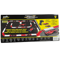 Thumbnail for Back packaging view of Maisto Tech R/C track set showing 48-piece modular race track layout and controller features