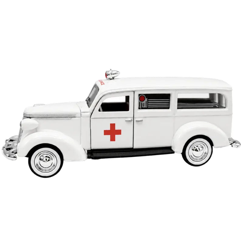 American Heritage Models 1937 Studebaker Ambulance white diecast 1:43 driver side view