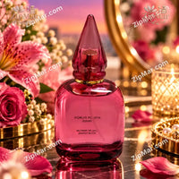Thumbnail for Back view of Atelier Dubois Paris Ciel Miami Sunrise Eau de Parfum glass bottle with flowers and candle reflection