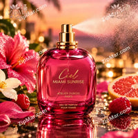 Thumbnail for Atelier Dubois Paris Ciel Miami Sunrise Eau de Parfum 3.4 fl oz bottle displayed with fresh raspberries and white blossoms