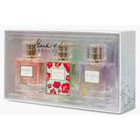Thumbnail for Badgley Mischka Mark and James Overture Trio Eau de Parfum three-bottle gift set angled front view