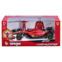 Thumbnail for Front of Bburago Formula Racing packaging box for 1:24 Ferrari SF23 number 16