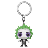 Thumbnail for Close up of the Beetlejuice vinyl keychain figure showing the metal ring and lobster clasp.
