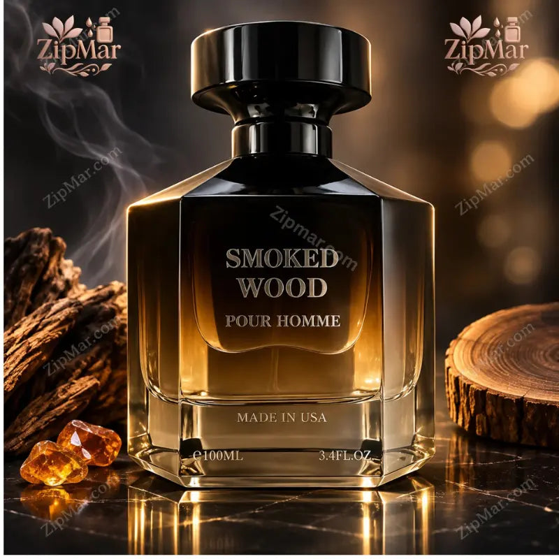 Bellevue Parfums Smoked Wood Pour Homme Eau de Parfum 3.4 fl oz bottle front with Made in USA