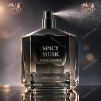 Thumbnail for Spicy Musk Pour Homme Eau de Parfum 100 mL bottle with spray pump misting