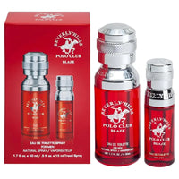 Thumbnail for Beverly Hills Polo Club Blaze Eau de Toilette 2-piece gift set for men featuring a 1.7 oz bottle and 0.5 oz travel spray.