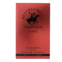 Thumbnail for Front view of the sophisticated red packaging for Beverly Hills Polo Club Ignite Eau de Toilette men’s fragrance.