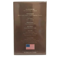 Thumbnail for Back of the Beverly Hills Polo Club Rose Oud EDP perfume box detailing fragrance notes (Rose, Woody, Oud), ingredients, and manufacturing info with USA flag.